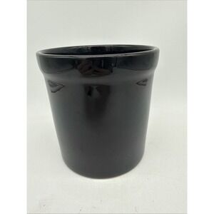 Imitations Ceramic Crock Black 7" Tall 6.5" Wide Dishwasher Safe